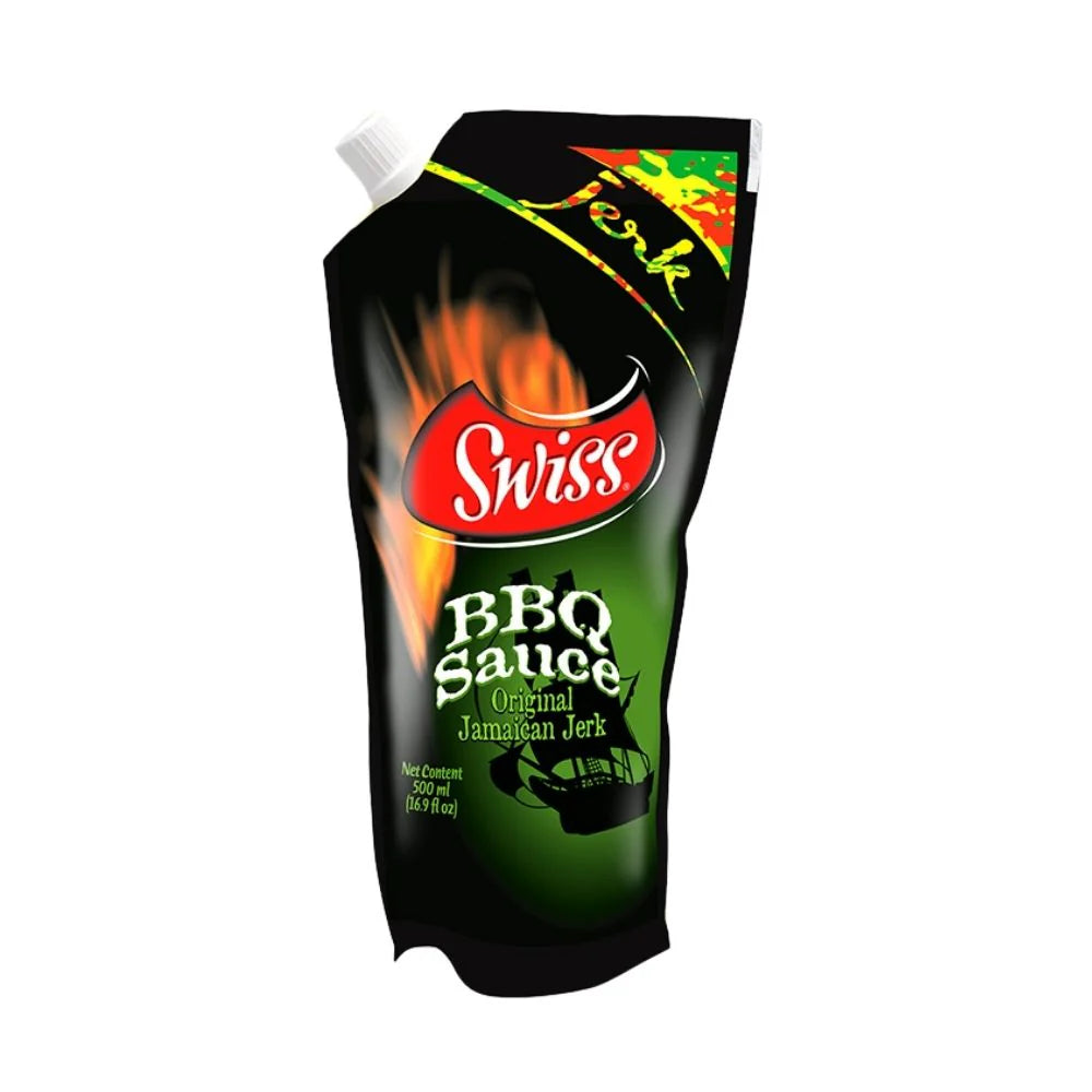 Swiss Jerk BBQ Sauce Spouch, 16oz (2 Pack)